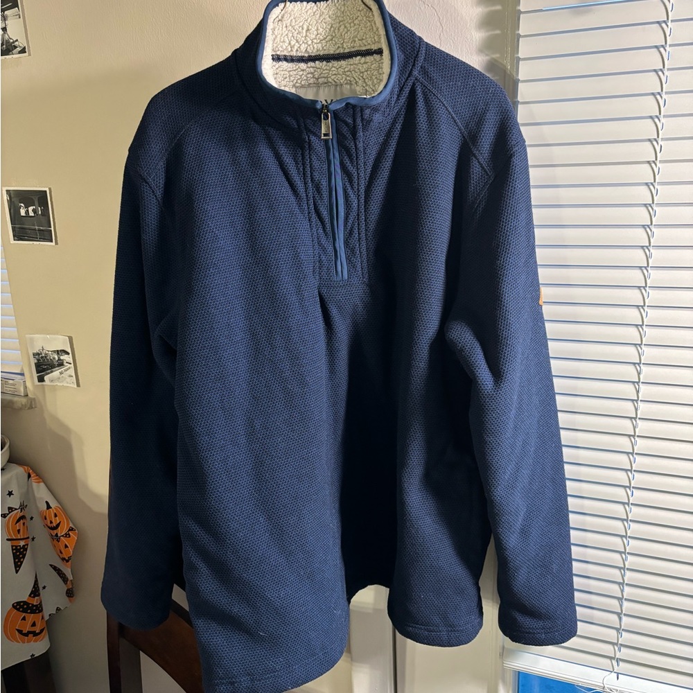 Orvis Men’s Large Navy Blue Quarter Zip Pullover
